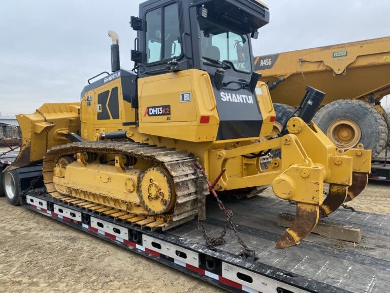 Transporting a dozer