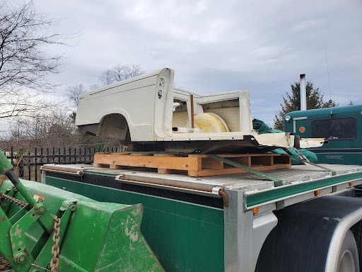 Triumph Herald spare part on trailer
