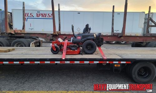 Riding mower transport