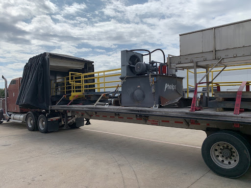 Equipment on trailer for transport