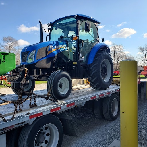 Powerstar tractor on trailer