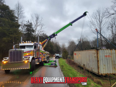 Moving a 40ft high cube container.