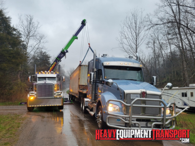 Shipping a 40ft high cube loaded shipping container.