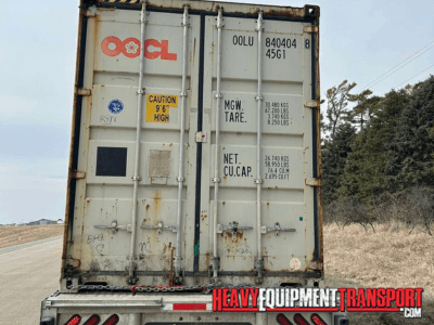 Shipping a 40ft high cube loaded container.