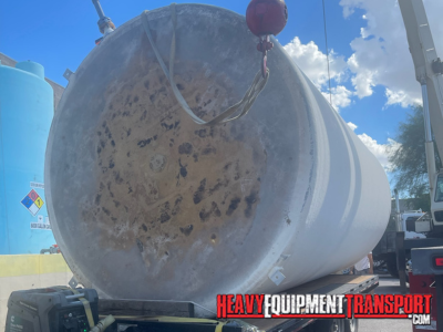 Shipping a 12,000-gallon fiberglass tank.