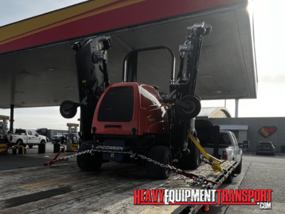 2017 Jacobsen HR700 Mower on a hot shot trailer for transport