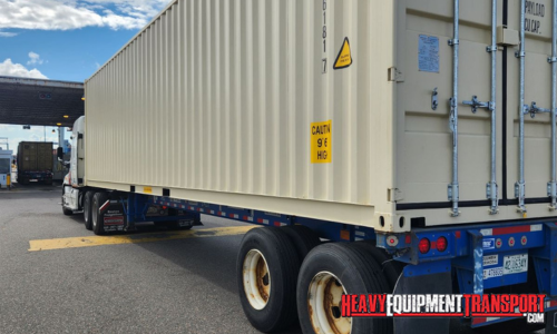 Drayage trucking for container transport.