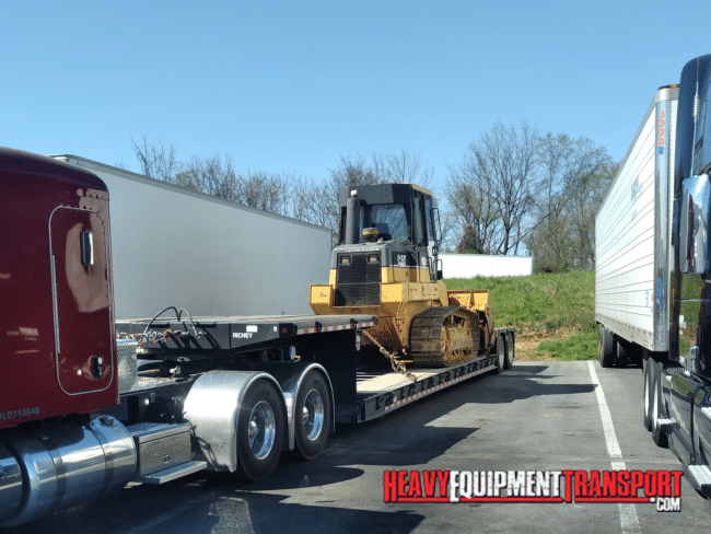 equipment on trailer for transport
