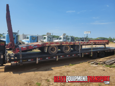 Hauling a 2008 Eager Beaver Triaxle Hotshot Flatbed