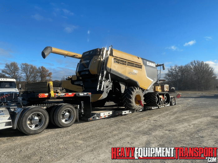 Oversize load transported on a trailer.
