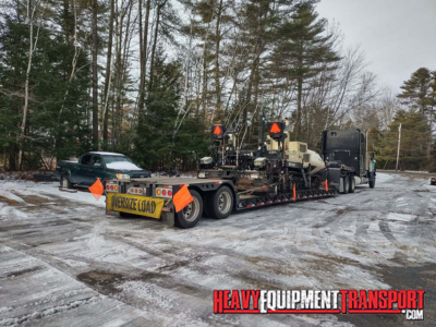 Transporting an Ingersol Rand PF5510 asphalt paver.