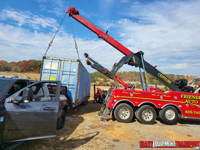 loaded 40ft shipping container haul.