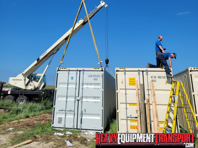 40ft loaded shipping container transport.