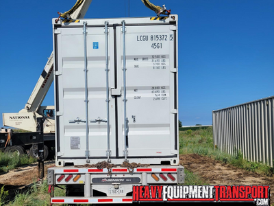 Hauling a 40ft loaded shipping container.