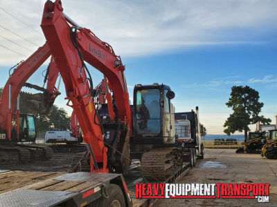 Shipping a Linkbelt 145X4 LC crawler excavator.