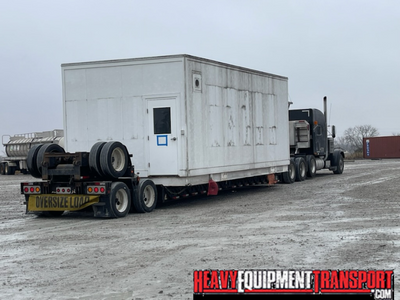 Mobile surgery unit container transport.