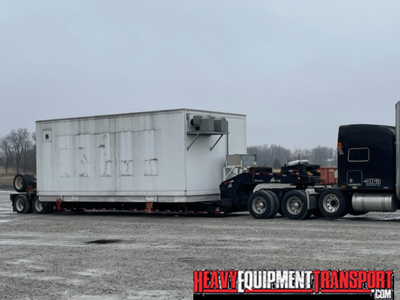 Mobile surgery unit container transport.