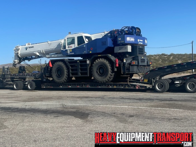 Transporting a 2013 Tadano GR-750 XL crane.