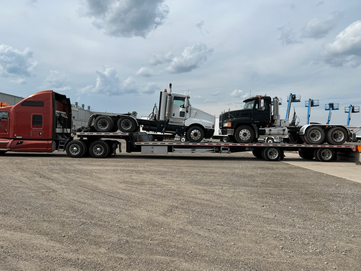 Neo bulk cargo shipped on a step deck trailer