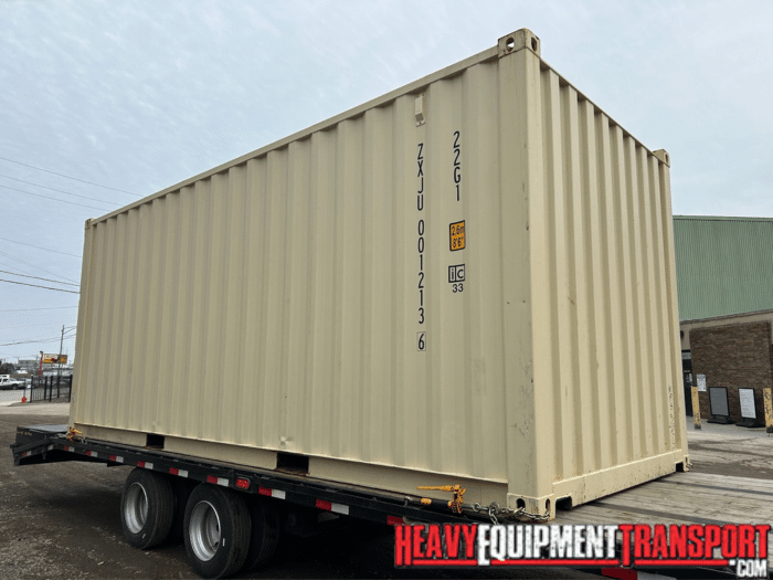 hauling a 20ft container