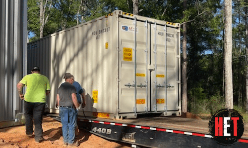 Container on a Trailer.