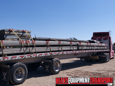 Galvanized guard rail haul.